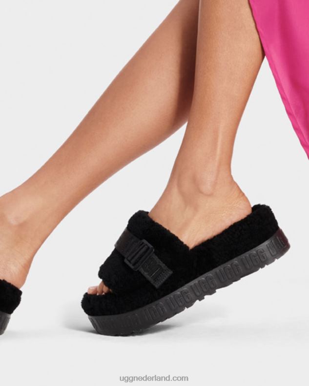 vrouwen zwart UGG fluffita 686ZP836