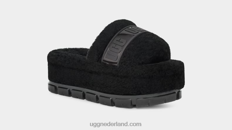 vrouwen zwart UGG fluffita duidelijk 686ZP734