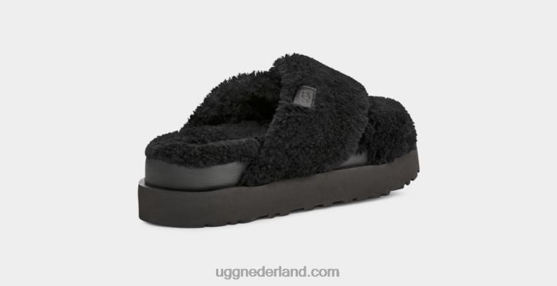 vrouwen zwart UGG fuzz suiker dwarsschuif 686ZP476