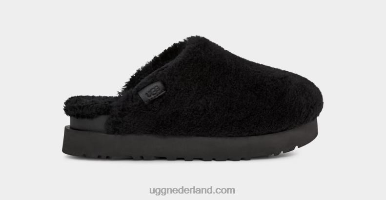 vrouwen zwart UGG fuzz suiker glijbaan 686ZP2100