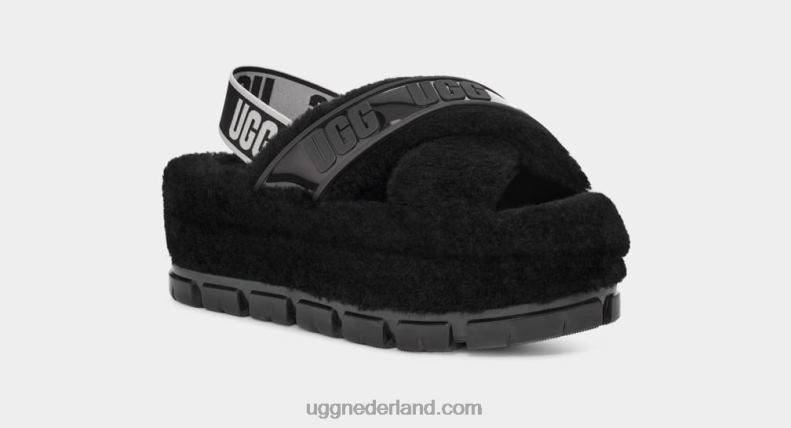 vrouwen zwart UGG fuzzita duidelijk 686ZP731