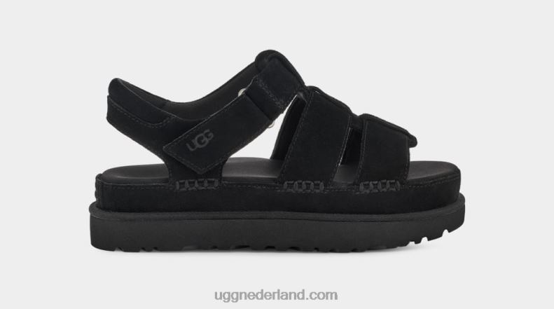vrouwen zwart UGG gouden ster riem 686ZP456