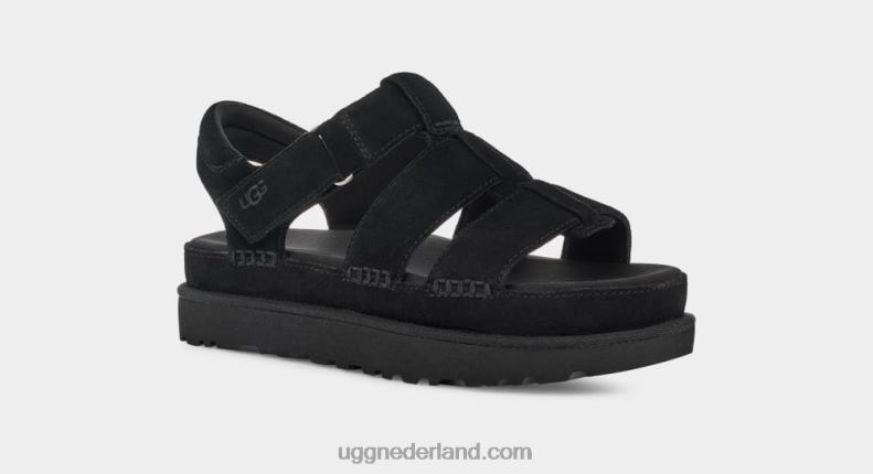 vrouwen zwart UGG gouden ster riem 686ZP456