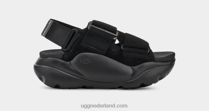 vrouwen zwart UGG la street sandaal suède 686ZP510