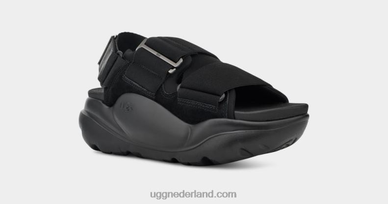 vrouwen zwart UGG la street sandaal suède 686ZP510