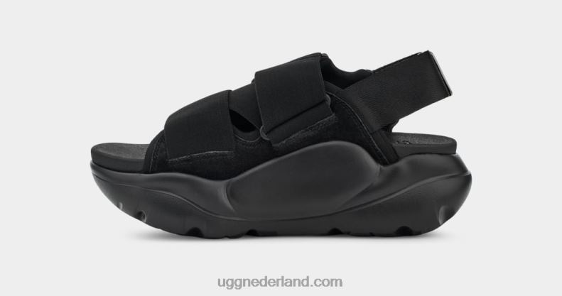 vrouwen zwart UGG la street sandaal suède 686ZP510