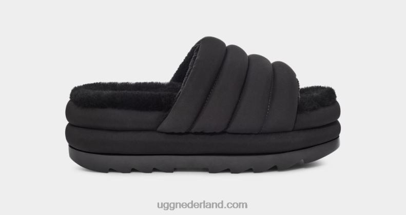 vrouwen zwart UGG maxi glijbaan 686ZP761