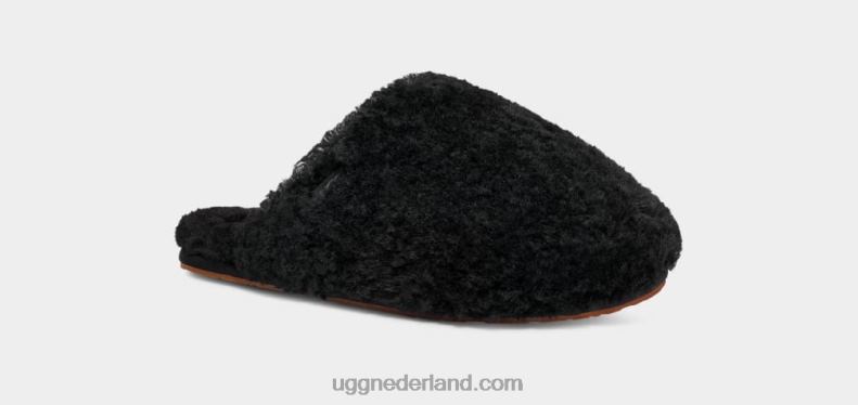 vrouwen zwart UGG maxi krullende dia 686ZP585