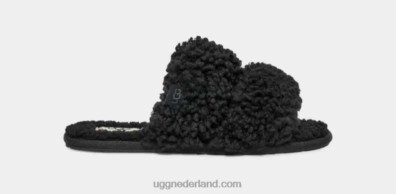 vrouwen zwart UGG maxi krullende scuffetta 686ZP680