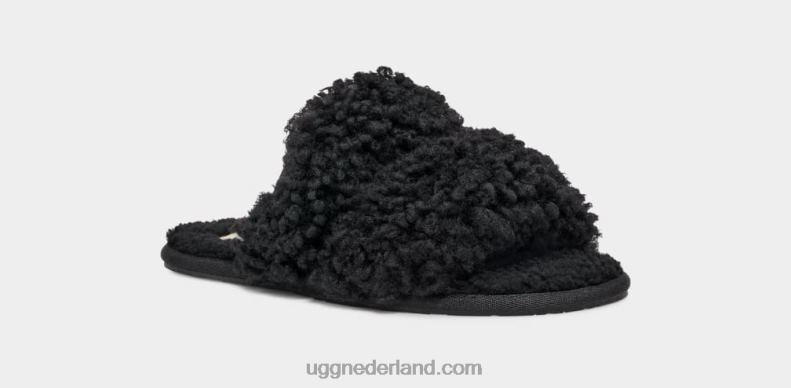 vrouwen zwart UGG maxi krullende scuffetta 686ZP680