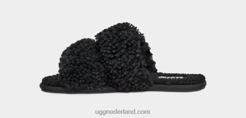 vrouwen zwart UGG maxi krullende scuffetta 686ZP680