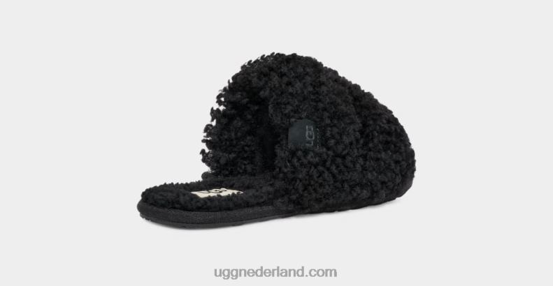 vrouwen zwart UGG maxi krullende scuffetta 686ZP680
