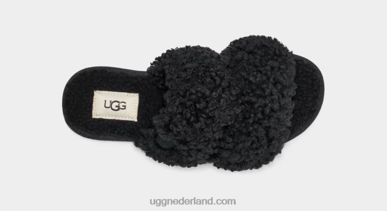 vrouwen zwart UGG maxi krullende scuffetta 686ZP680