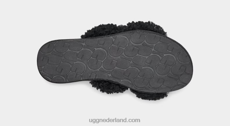 vrouwen zwart UGG maxi krullende scuffetta 686ZP680