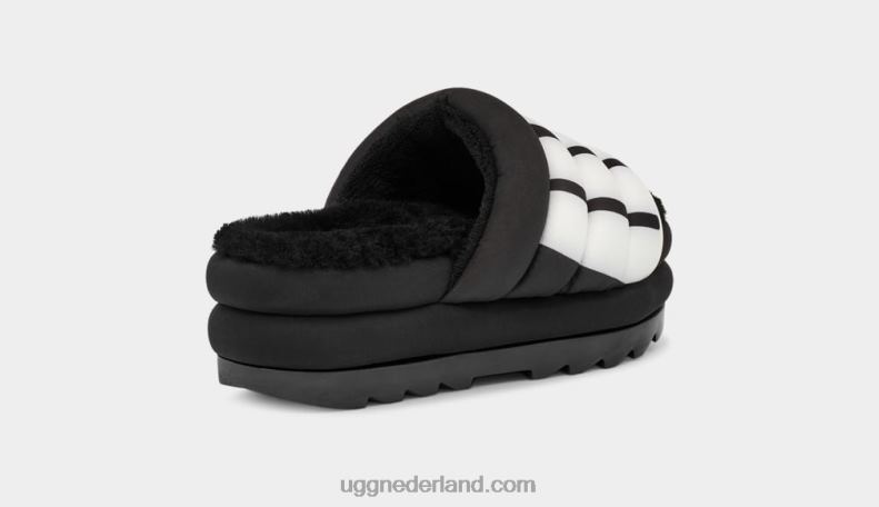 vrouwen zwart UGG maxi slide-logo 686ZP706