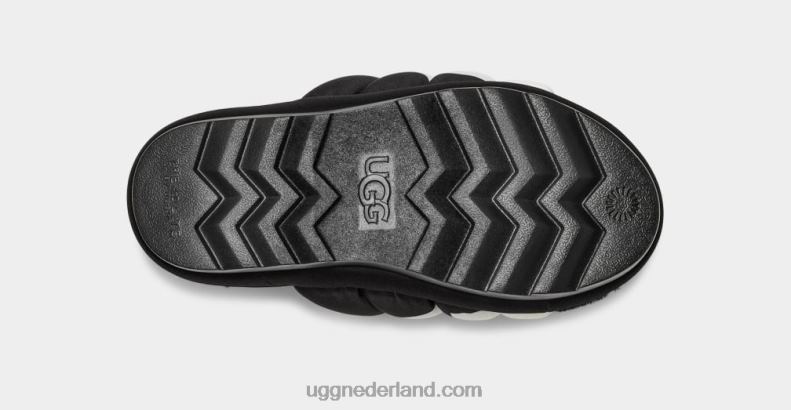 vrouwen zwart UGG maxi slide-logo 686ZP706