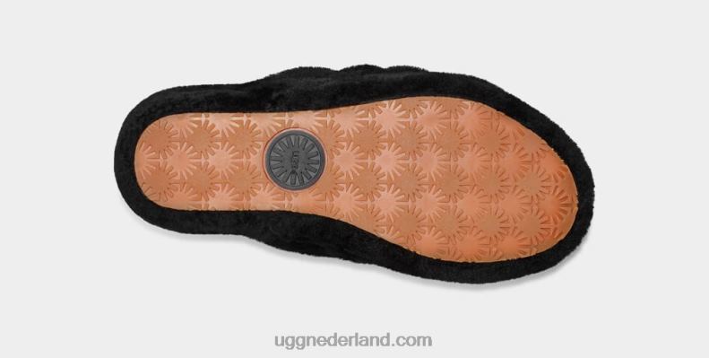 vrouwen zwart UGG pluis ja schuif 686ZP713