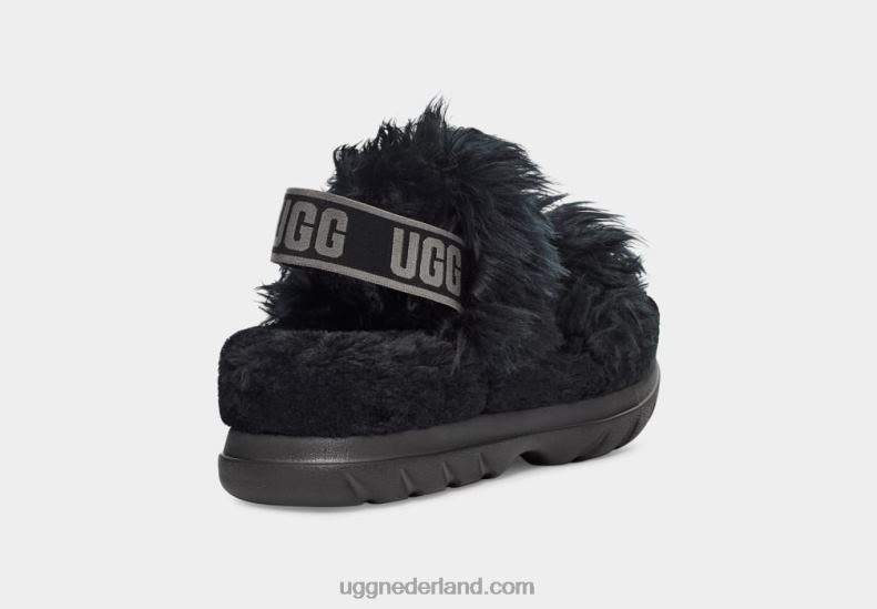 vrouwen zwart UGG pluizige suiker sandaal 686ZP740