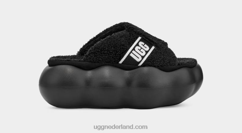 vrouwen zwart UGG suikerwolk glijbaan 686ZP344