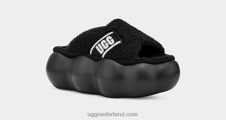 vrouwen zwart UGG suikerwolk glijbaan 686ZP344