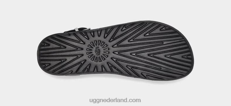 vrouwen zwart leer UGG solivan band 686ZP752