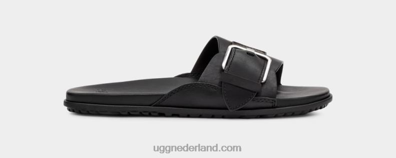vrouwen zwart leer UGG solivan gesp dia 686ZP64