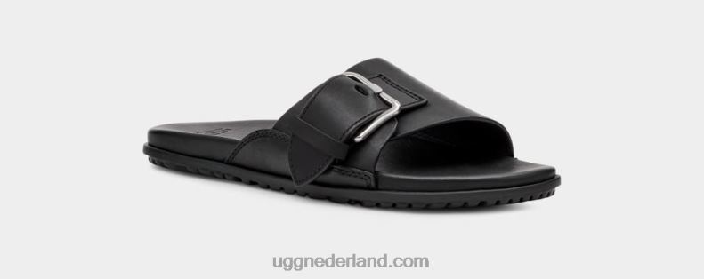 vrouwen zwart leer UGG solivan gesp dia 686ZP64
