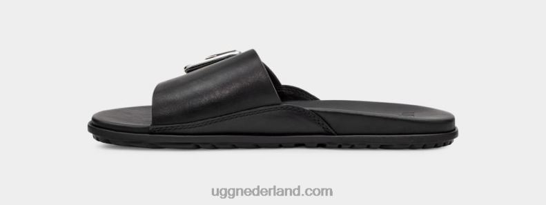 vrouwen zwart leer UGG solivan gesp dia 686ZP64