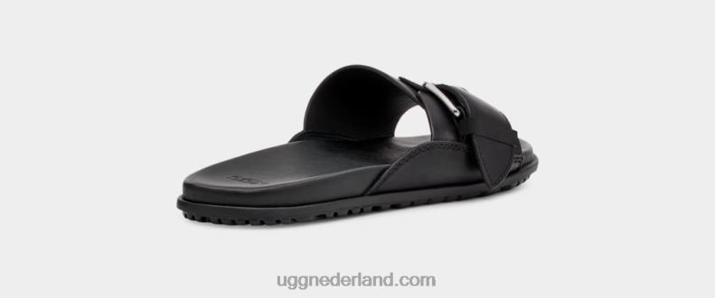 vrouwen zwart leer UGG solivan gesp dia 686ZP64
