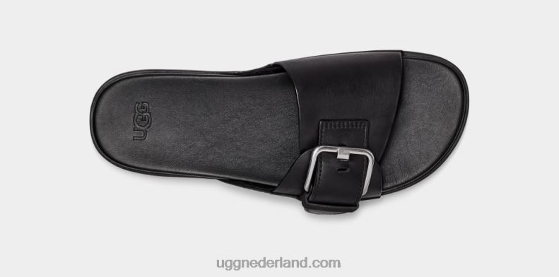 vrouwen zwart leer UGG solivan gesp dia 686ZP64