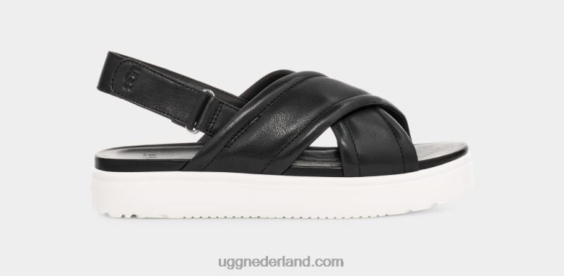 vrouwen zwart leer UGG zayne slingback 686ZP541