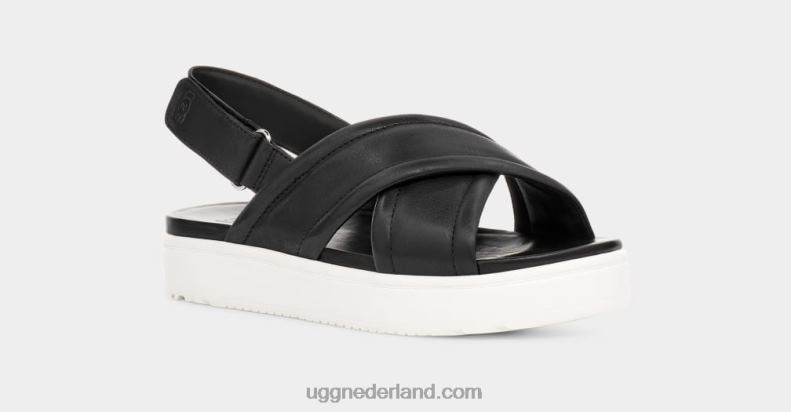 vrouwen zwart leer UGG zayne slingback 686ZP541