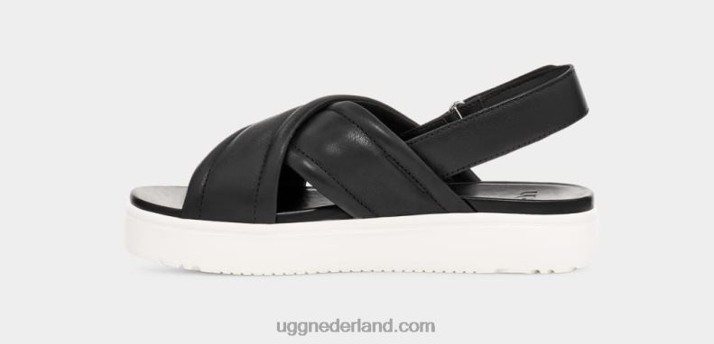 vrouwen zwart leer UGG zayne slingback 686ZP541