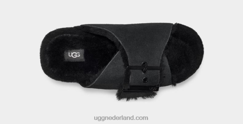 vrouwen zwart suède UGG buiten gesp 686ZP787