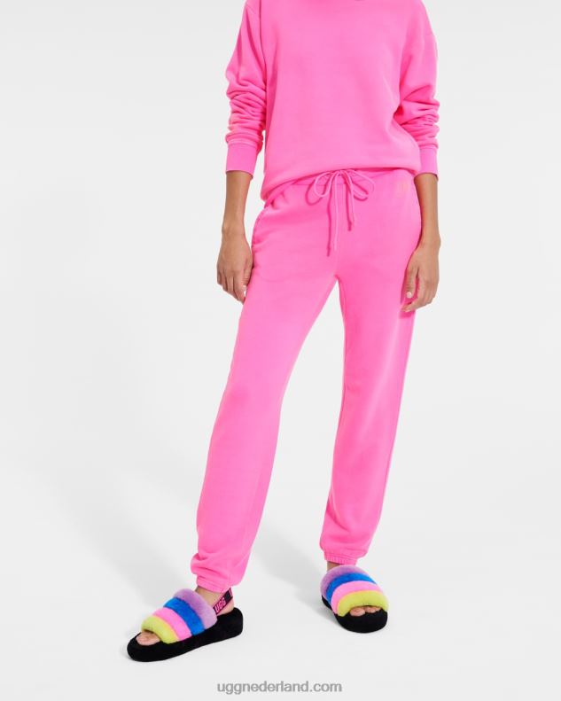 vrouwen zwart/taffy roze multi UGG pluis ja dia strepen 686ZP846