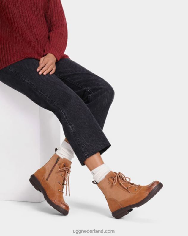 vrouwen kastanje leer UGG hapsburgse eend 686ZP584