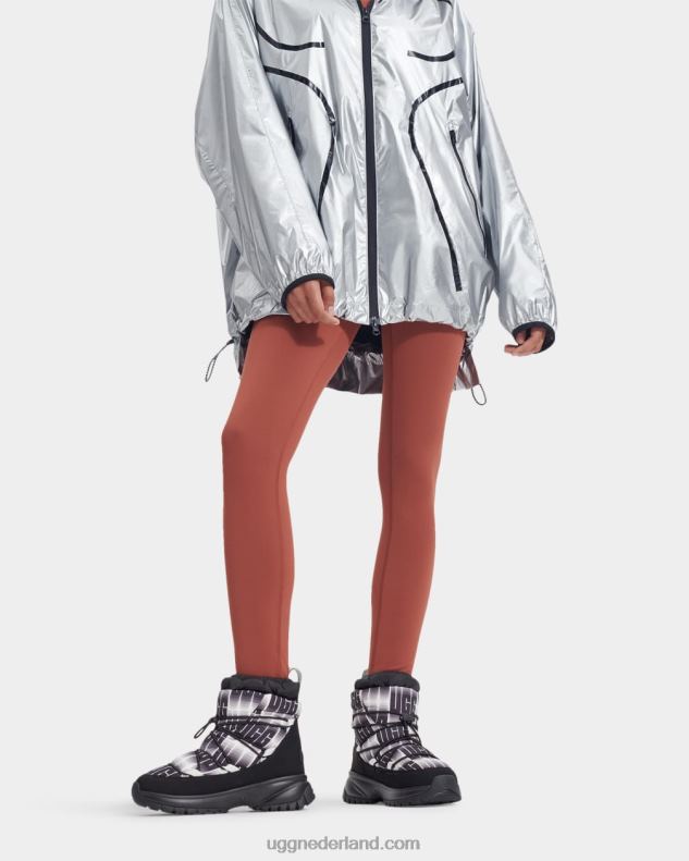 vrouwen zwart wit UGG Yose puffer golflengte midden 686ZP17