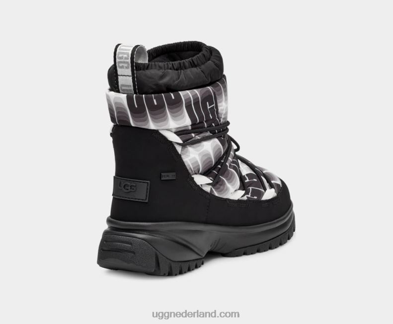 vrouwen zwart wit UGG Yose puffer golflengte midden 686ZP17
